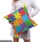 Ambesonne Colorful Fabric by The Yard, Theme Inspired Rainbow Colored Game Parts Covered Illustration, Decorative Fabric for Upholstery and Home Accents, 5 Yards, Multicolor